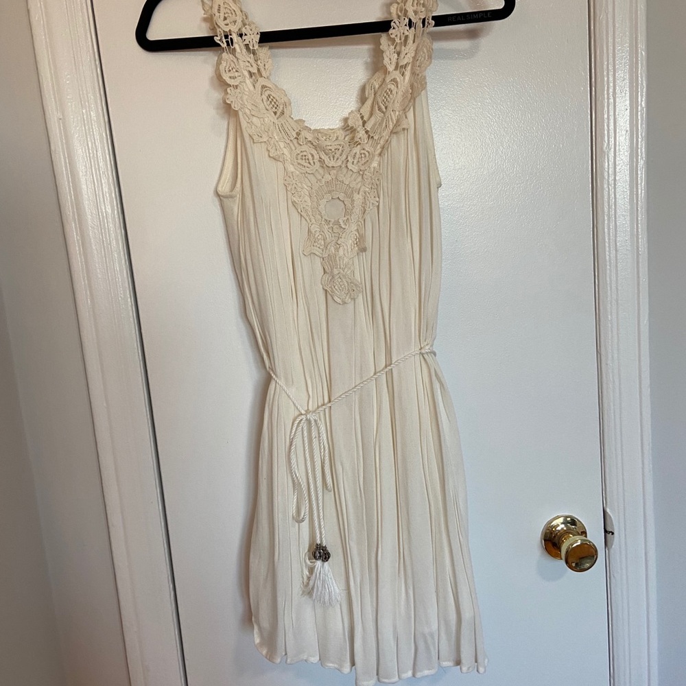 Boutique White Dress with Lace Detail Size S Bride